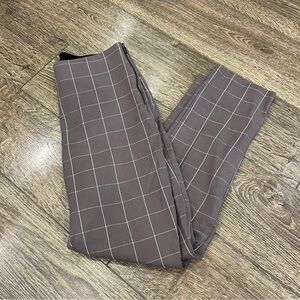 A New Day Plaid High-Rise Skinny Ankle Pants w/Side Zipper Work/Business